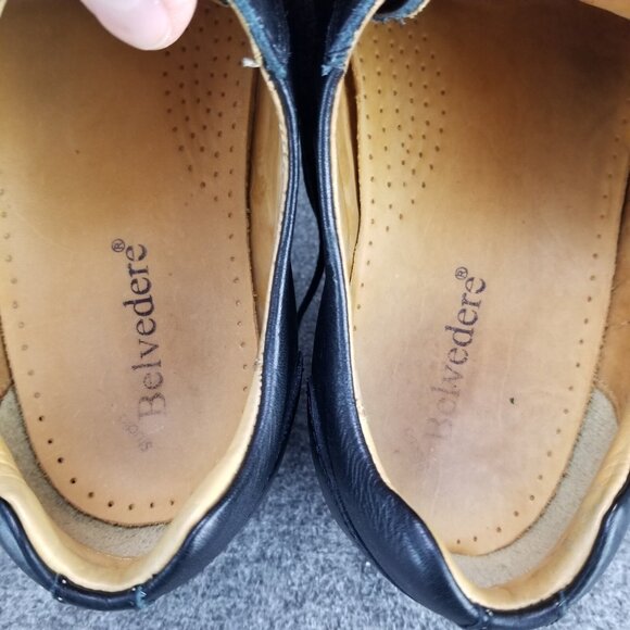 ✅Men 8.5EEE Studio Belvedere Bay Bridge Oxfords Black Leather Dress Shoes Brazil main image 4